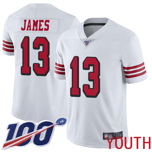 San Francisco 49ers Limited White Youth Richie James NFL Jersey #13 100th Season Rush Vapor Untouchable
